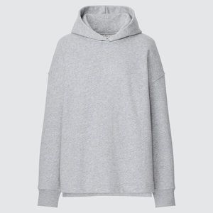 Uniqlo Sweat Shirt Slit Long-Sleeve Pullover Hoodie SWEATER Gray Size XS NEW
